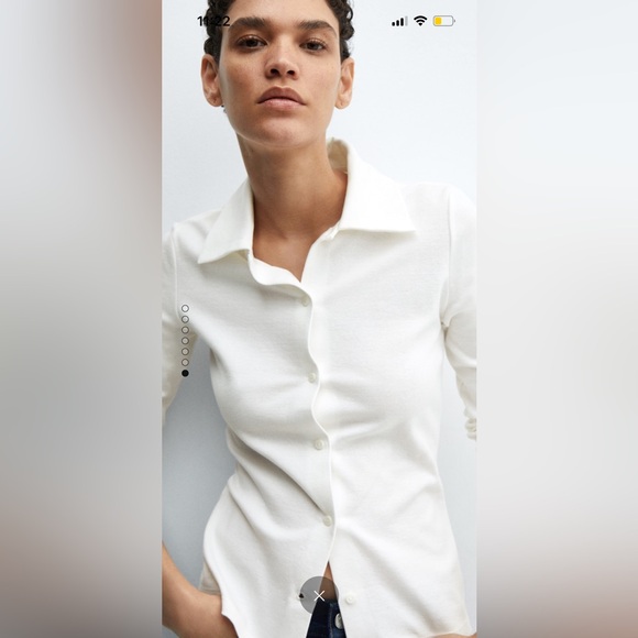 Mango Cotton Knit Shirt - Picture 3 of 6